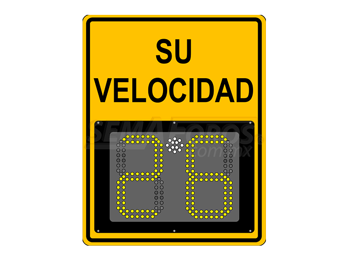 Radar de velocidad Safepace® 11: cuenta con un tablero ligero de 2 dígitos y un diseño sencillo, ideal para fraccionamientos privados o vialidades locales.