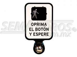 Push button peatonal para activación de fase de cruce en semáforos viales México